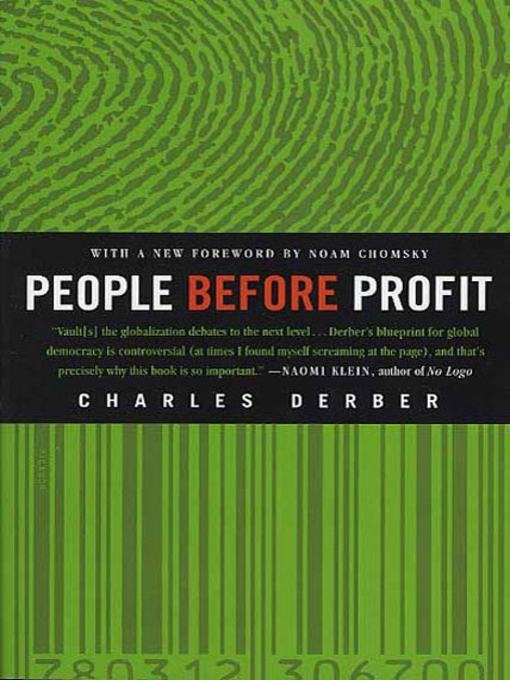 Title details for People Before Profit by Charles Derber - Wait list